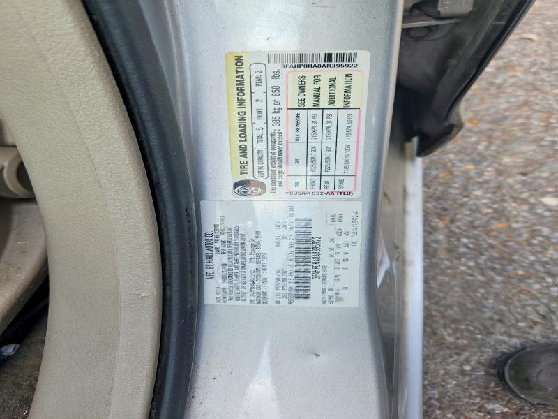 Aukcja sprzedaży 2010 Ford Fusion, vin: 3FAHP0HA8AR395922, numer aukcji: 55451676