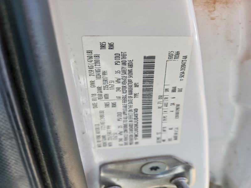 Aukcja sprzedaży 2018 Ford Escape, vin: 1FMCU0G96JUB49749, numer aukcji: 56164766