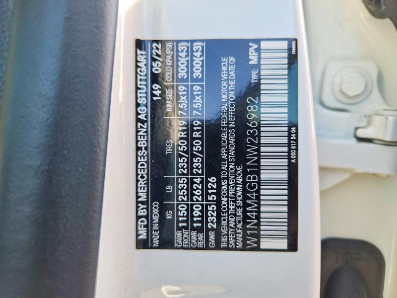 Продажа на аукционе авто 2022 Mercedes-benz Glb, vin: W1N4M4GB1NW236982, номер лота: 55579176
