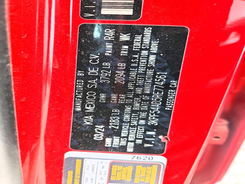Aukcja sprzedaży 2024 Kia Forte, vin: 3KPF54AD5RE774561, numer aukcji: 58049076