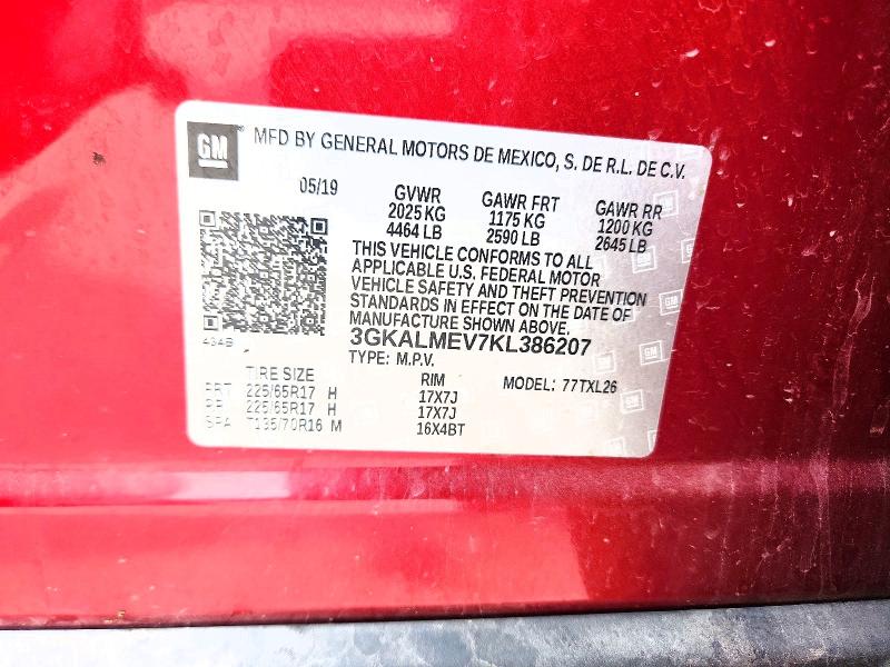 Продажа на аукционе авто 2019 Gmc Terrain, vin: 3GKALMEV7KL386207, номер лота: 58790226