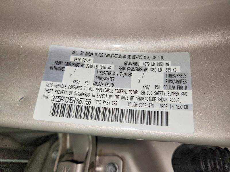 Aukcja sprzedaży 2025 Mazda 3, vin: 3MZBPACM5SM467758, numer aukcji: 55869446