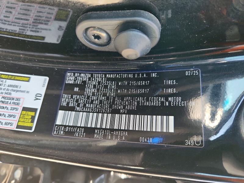 Aukcja sprzedaży 2025 Toyota Corolla Cross, vin: 7MUCAAAG3SV126287, numer aukcji: 85968635