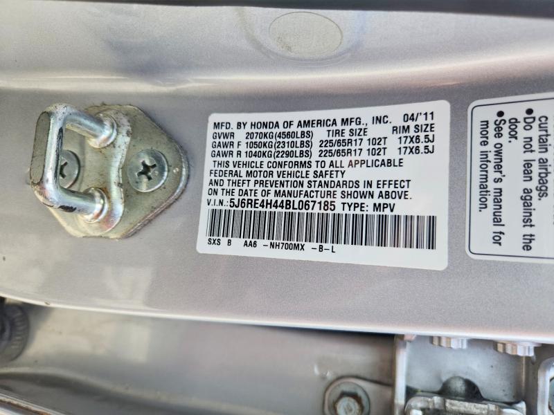 Продажа на аукционе авто 2011 Honda Cr-v, vin: 5J6RE4H44BL067185, номер лота: 57313136