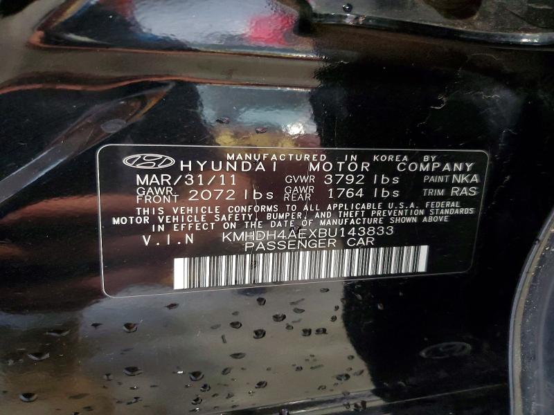 Aukcja sprzedaży 2011 Hyundai Elantra, vin: KMHDH4AEXBU143833, numer aukcji: 56773236
