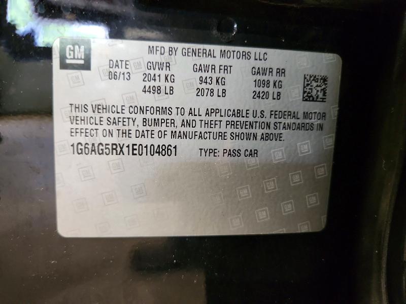 2014 Cadillac Ats მანქანა იყიდება აუქციონზე, vin: 1G6AG5RX1E0104861, აუქციონის ნომერი: 57112646