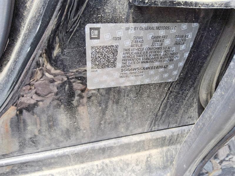 58205786 :رقم المزاد ، 1G6AW5SX4K0140942 vin ، 2019 Cadillac Cts مزاد بيع