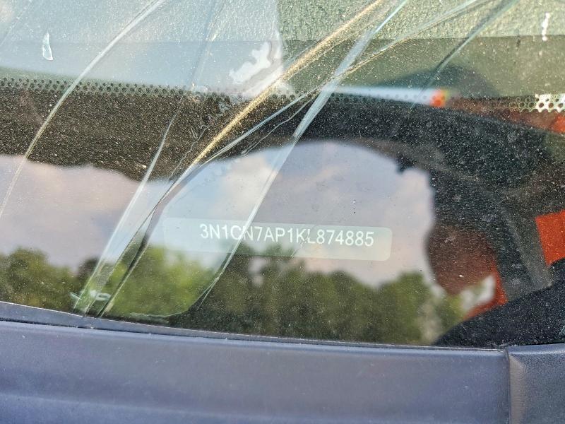 Aukcja sprzedaży 2019 Nissan Versa, vin: 3N1CN7AP1KL874885, numer aukcji: 56965416