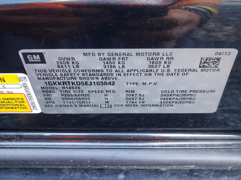 Продажа на аукционе авто 2014 Gmc Acadia, vin: 1GKKRTKD5EJ103842, номер лота: 56017996