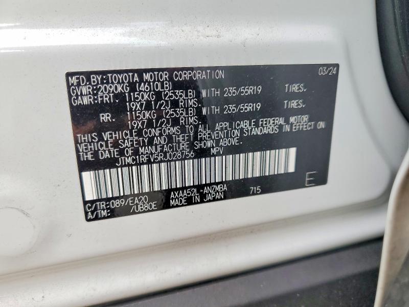 Продаж на аукціоні авто 2024 Toyota Rav4, vin: JTMC1RFV5RJ028756, номер лоту: 56160916