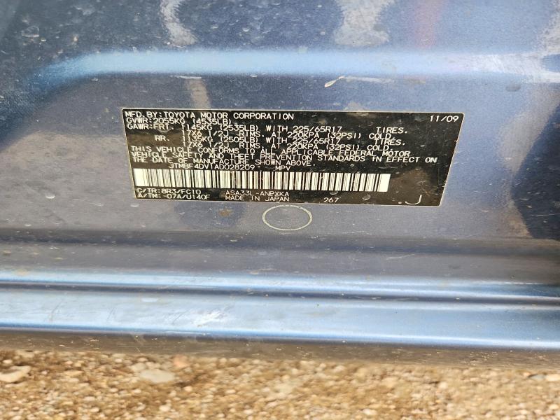 Aukcja sprzedaży 2010 Toyota Rav4, vin: JTMBF4DV1AD028209, numer aukcji: 57538806
