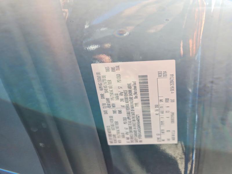 Продажа на аукционе авто 2019 Ford Transit, vin: 1FBVU4XG6KKA40521, номер лота: 55309576
