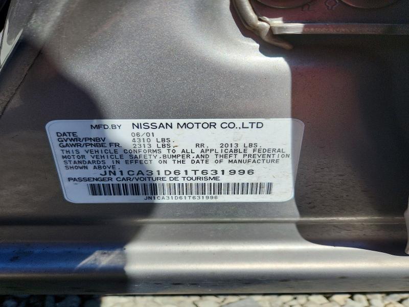 Auction sale of the 2001 Nissan Maxima, vin: JN1CA31D61T631996, lot number: 56526206