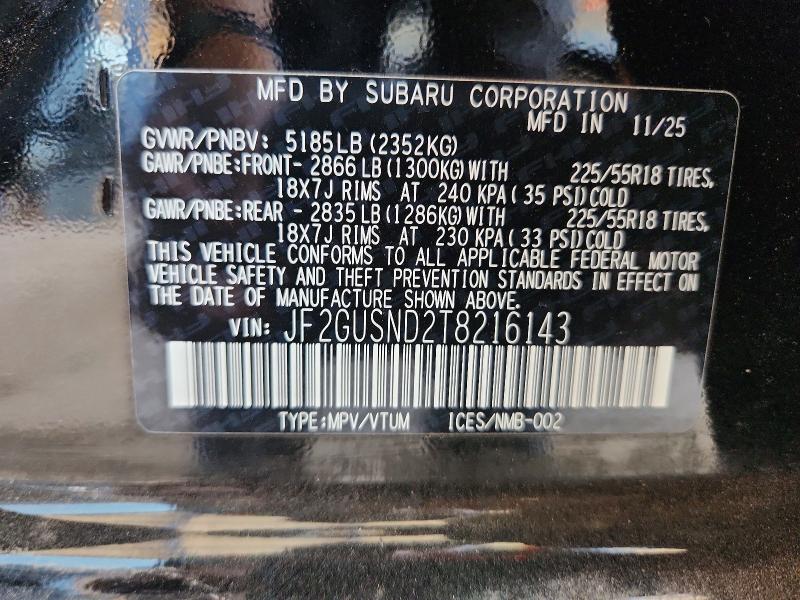 Продажа на аукционе авто 2026 Subaru Crosstrek, vin: JF2GUSND2T8216143, номер лота: 55808846