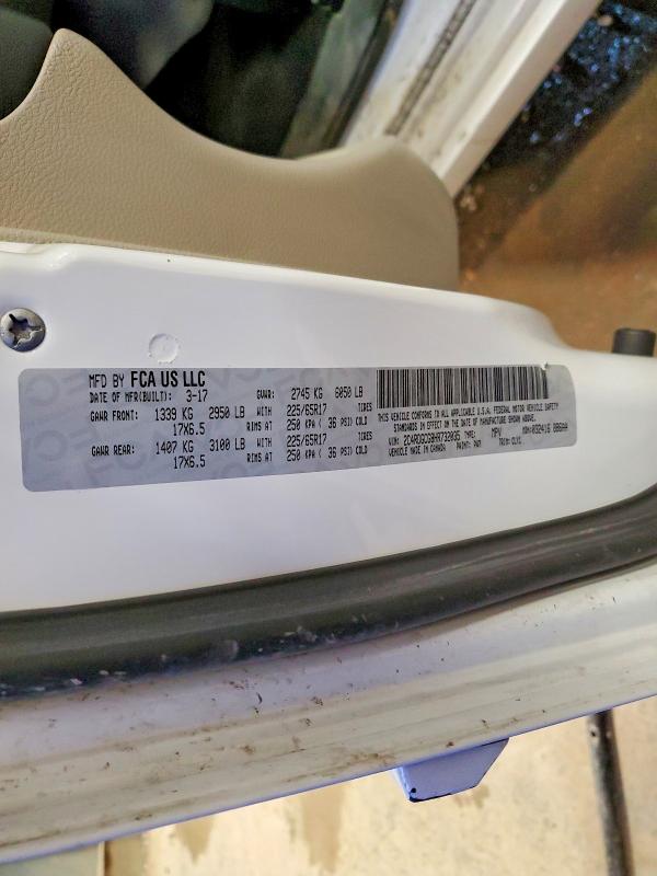 Продаж на аукціоні авто 2017 Dodge Grand Caravan, vin: 2C4RDGCG8HR732035, номер лоту: 58088116