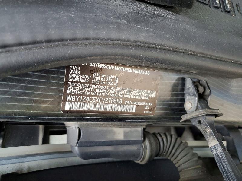 56118116 :رقم المزاد ، WBY1Z4C5XEV276588 vin ، 2014 Bmw I3 مزاد بيع