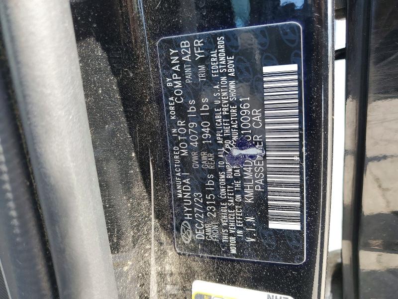 57673496 :رقم المزاد ، KMHLM4DJXRU100961 vin ، 2024 Hyundai Elantra مزاد بيع