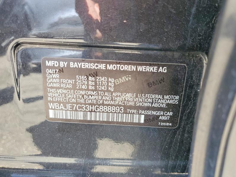 Aukcja sprzedaży 2017 Bmw 540, vin: WBAJE7C33HG888893, numer aukcji: 58207416