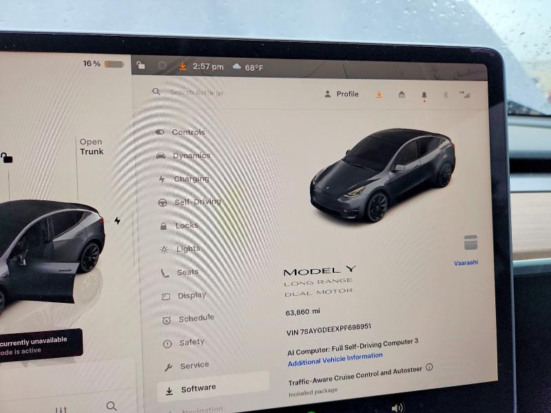 Продаж на аукціоні авто 2023 Tesla Model Y, vin: 7SAYGDEEXPF698951, номер лоту: 57942226