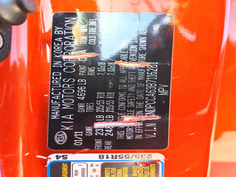 Aukcja sprzedaży 2011 Kia Sportage, vin: KNDPCCA63B7116281, numer aukcji: 55578926