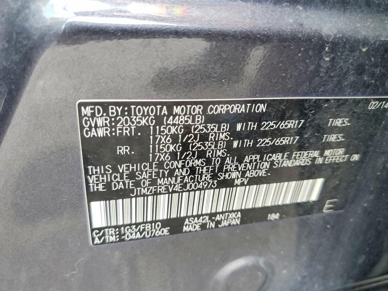 Продаж на аукціоні авто 2014 Toyota Rav4, vin: JTMZFREV4EJ004973, номер лоту: 57568326