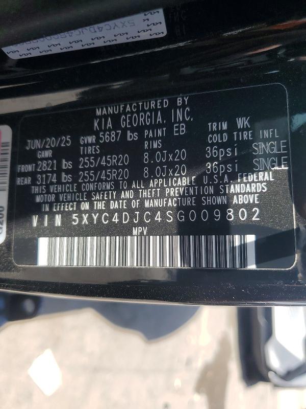 Aukcja sprzedaży 2025 Kia Ev6, vin: 5XYC4DJC4SG009802, numer aukcji: 54809876