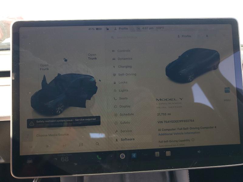 55979926 :رقم المزاد ، 7SAYGDEE1PF922754 vin ، 2023 Tesla Model Y مزاد بيع