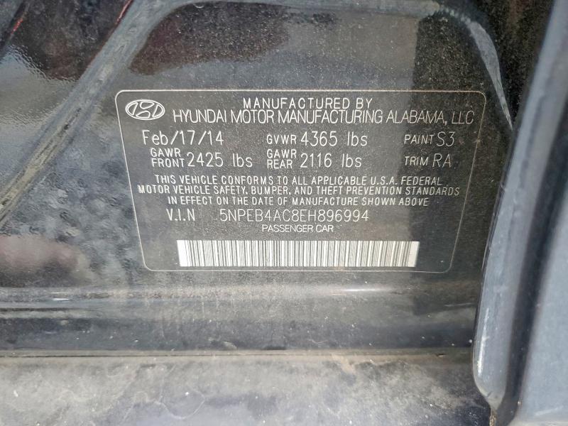 Продаж на аукціоні авто 2014 Hyundai Sonata, vin: 5NPEB4AC8EH896994, номер лоту: 56134336