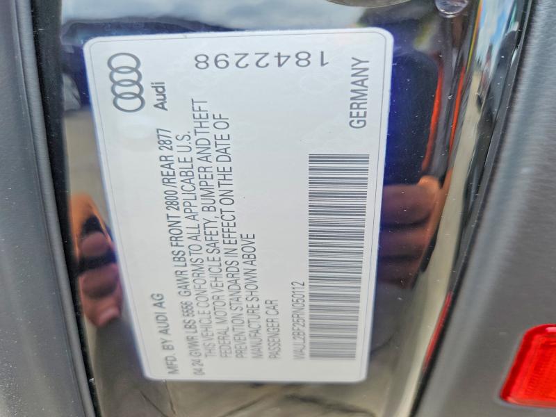 57022216 :رقم المزاد ، WAUL2BF25RN050112 vin ، 2024 Audi A6 مزاد بيع