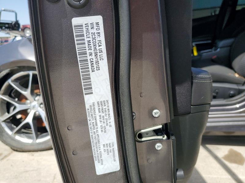 2022 Dodge Charger მანქანა იყიდება აუქციონზე, vin: 2C3CDXHG9NH193123, აუქციონის ნომერი: 58828376