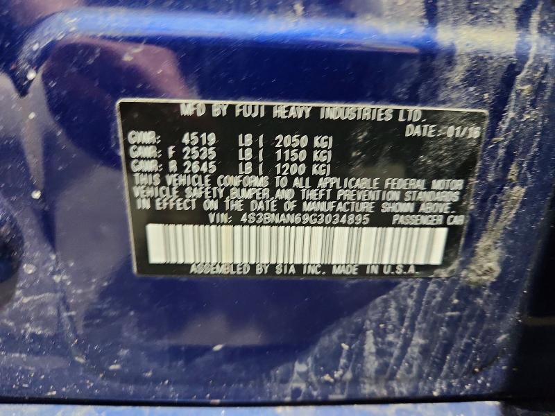 57351346 :رقم المزاد ، 4S3BNAN69G3034895 vin ، 2016 Subaru Legacy مزاد بيع