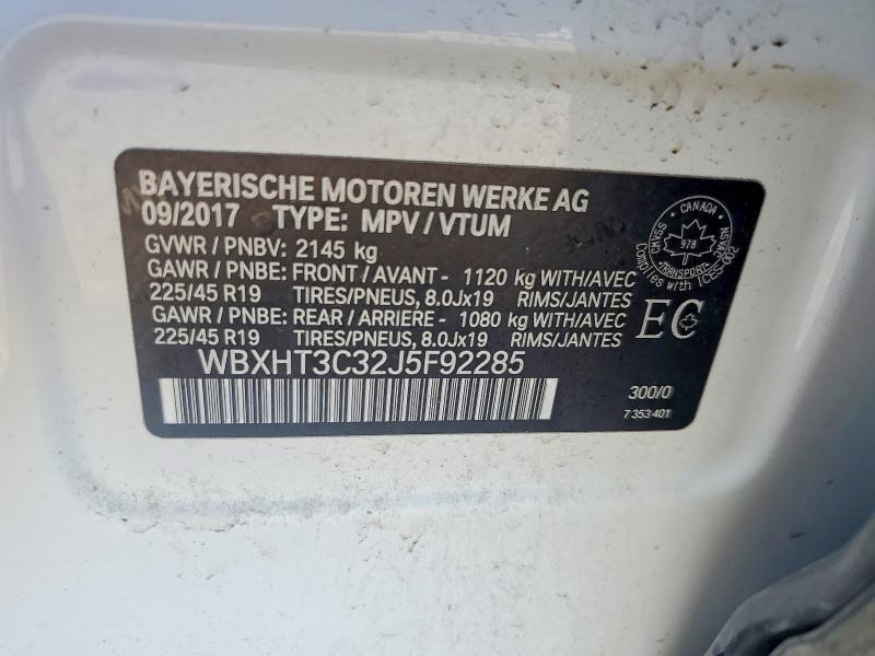 Aukcja sprzedaży 2018 Bmw X1, vin: WBXHT3C32J5F92285, numer aukcji: 56964406