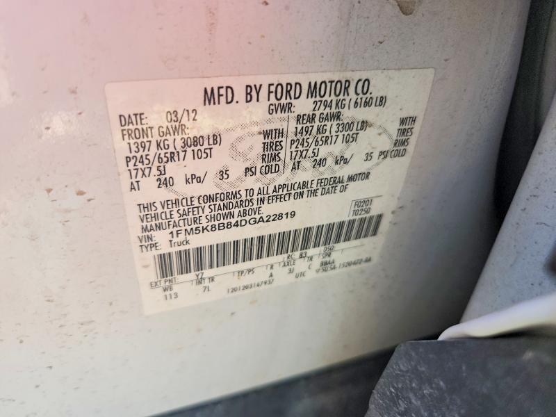 Продажа на аукционе авто 2013 Ford Explorer, vin: 1FM5K8B84DGA22819, номер лота: 56493576