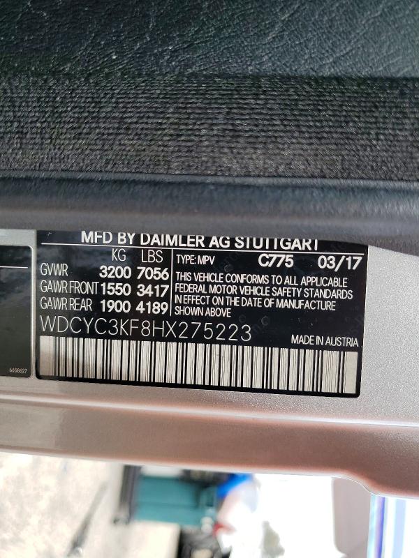 Продажа на аукционе авто 2017 Mercedes-benz G, vin: WDCYC3KF8HX275223, номер лота: 58229036