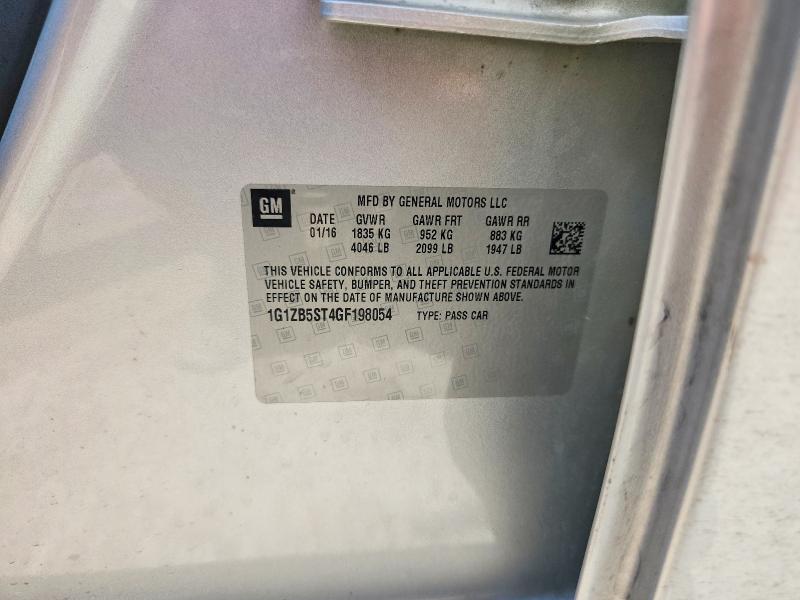 2016 Chevrolet Malibu მანქანა იყიდება აუქციონზე, vin: 1G1ZB5ST4GF198054, აუქციონის ნომერი: 57504806
