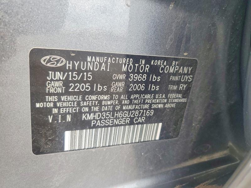 Продажа на аукционе авто 2016 Hyundai Elantra Gt, vin: KMHD35LH6GU287169, номер лота: 57771186