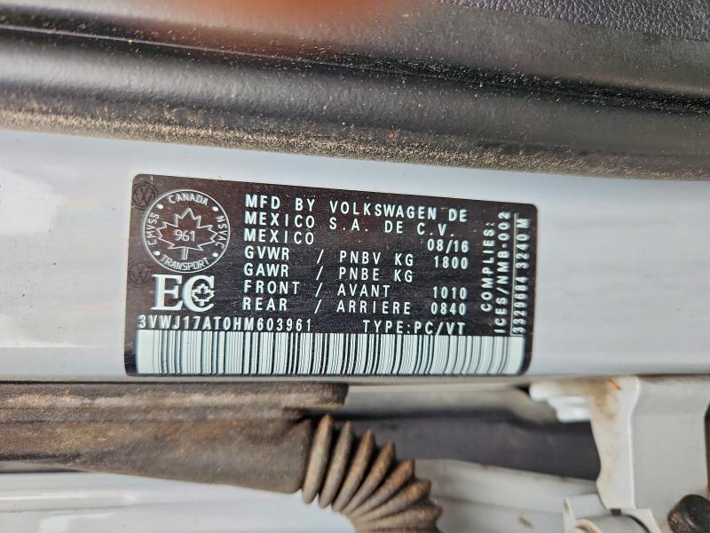Продажа на аукционе авто 2017 Volkswagen Beetle, vin: 3VWJ17AT0HM603961, номер лота: 58884116
