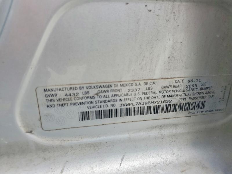 Продаж на аукціоні авто 2011 Volkswagen Jetta, vin: 3VWPL7AJ9BM721632, номер лоту: 55120076