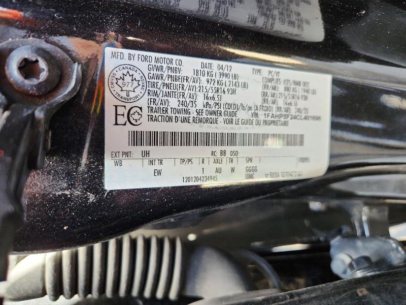 Продажа на аукционе авто 2012 Ford Focus, vin: 1FAHP3F24CL401696, номер лота: 55578346