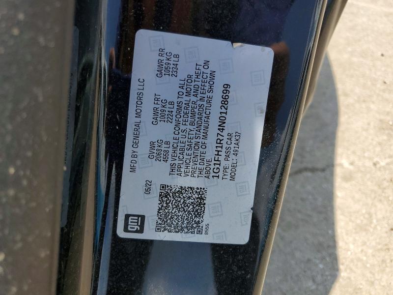 Продаж на аукціоні авто 2022 Chevrolet Camaro, vin: 1G1FH1R74N0128699, номер лоту: 54995246
