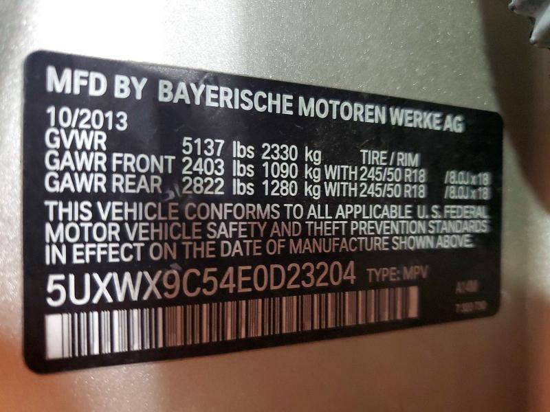 Aukcja sprzedaży 2014 Bmw X3, vin: 5UXWX9C54E0D23204, numer aukcji: 56456616