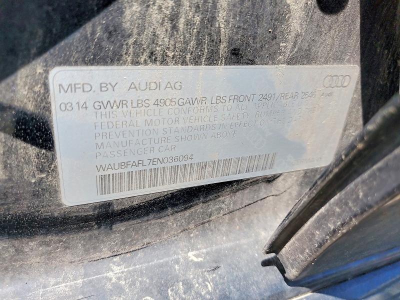 Продажа на аукционе авто 2014 Audi A4, vin: WAUBFAFL7EN036094, номер лота: 57704436