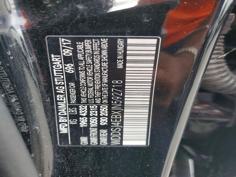 58101536 :رقم المزاد ، WDDSJ4EBXJN592718 vin ، 2018 Mercedes-benz Cla مزاد بيع