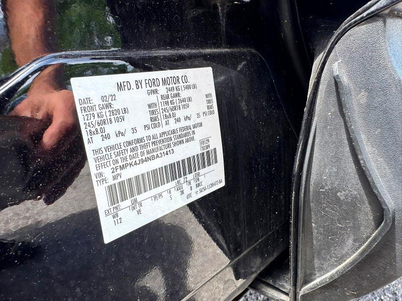 Aukcja sprzedaży 2022 Ford Edge, vin: 2FMPK4J94NBA31413, numer aukcji: 57203696