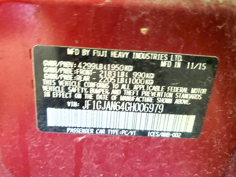 Продаж на аукціоні авто 2016 Subaru Impreza, vin: JF1GJAN64GH006979, номер лоту: 58643896