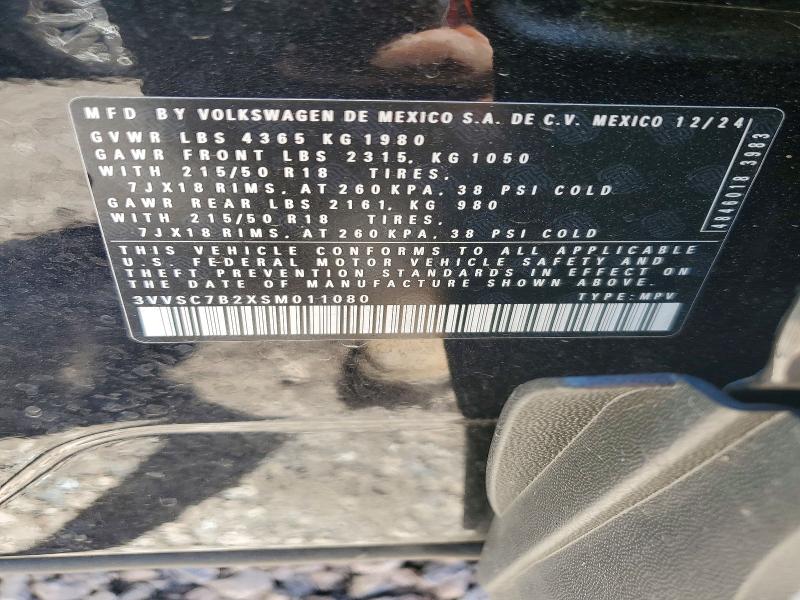 Продажа на аукционе авто 2025 Volkswagen Taos, vin: 3VVSC7B2XSM011080, номер лота: 55464536