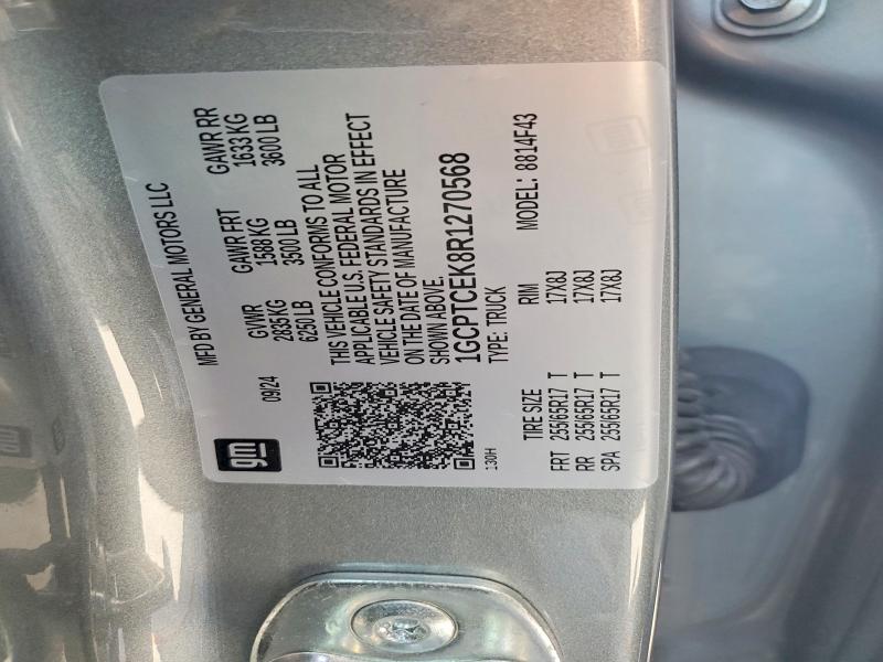 Aukcja sprzedaży 2024 Chevrolet Colorado, vin: 1GCPTCEK8R1270568, numer aukcji: 57574746