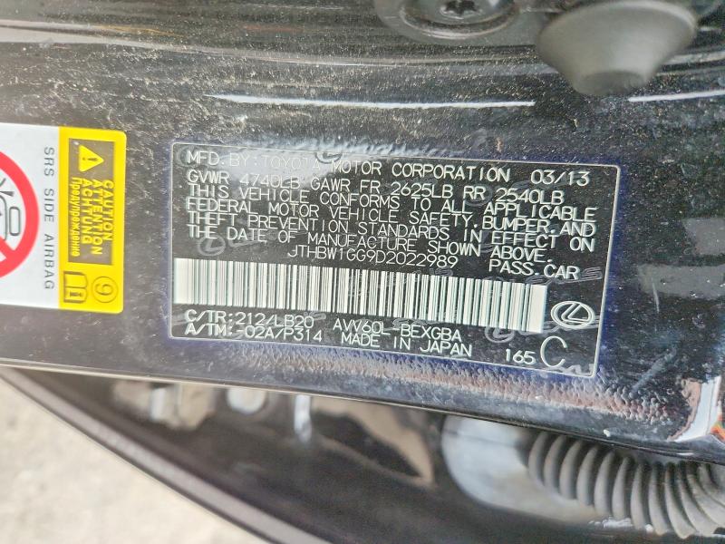 Продажа на аукционе авто 2013 Lexus Es, vin: JTHBW1GG9D2022989, номер лота: 58276296