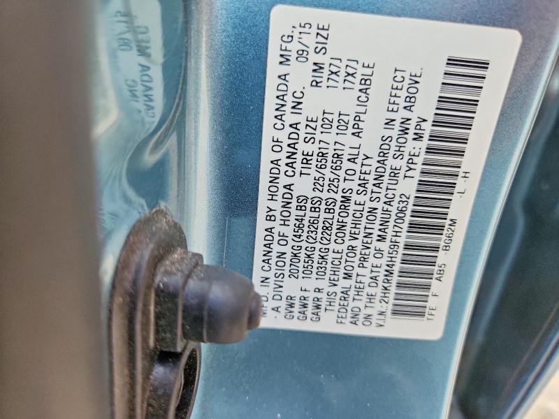 57418676 :رقم المزاد ، 2HKRM4H59FH700632 vin ، 2015 Honda Cr-v مزاد بيع