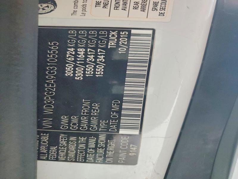 59175706 :رقم المزاد ، WD3PG2EA9G3105565 vin ، 2016 Mercedes-benz Metris مزاد بيع